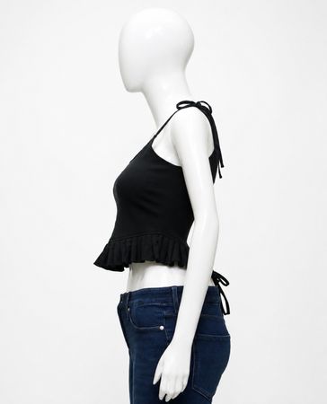 Upcycled Bow-Tie Peplum Camisole Tops in mixed sizes and colours, Grade A/B.
