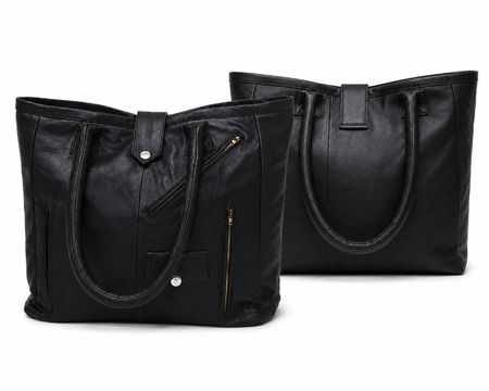 Upcycled Leather Utility Tote Bags in mixed sizes and colours, Grade A/B.
