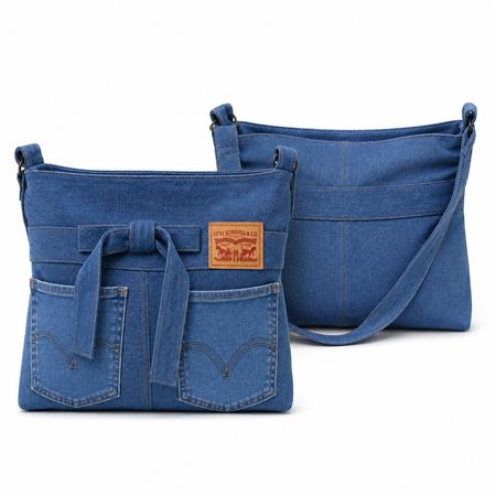 Upcycled Levi's Denim Pocket Shoulder Bags  in mixed sizes and colours, Grade A/B.