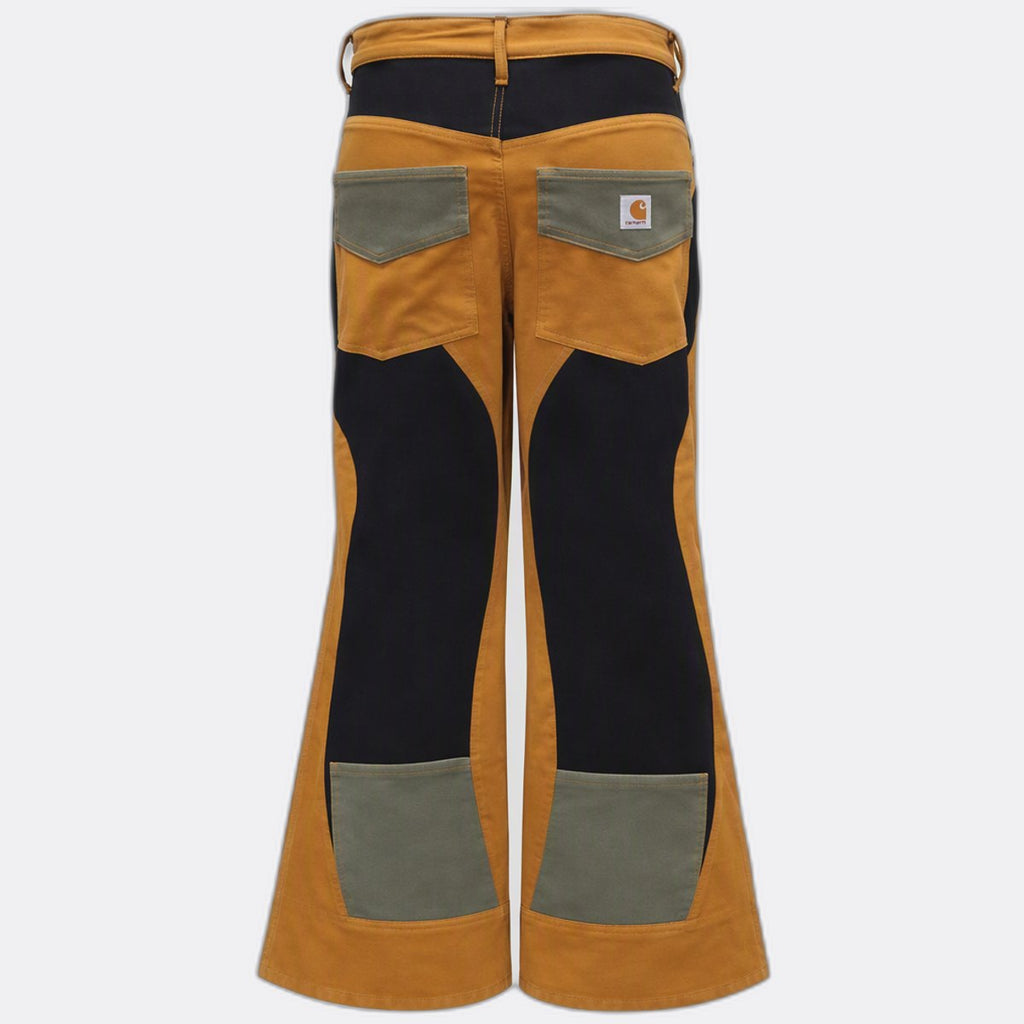 Upcycled Colourblock Patchwork Flare Trousers in mixed sizes and colours. Grade A/B.