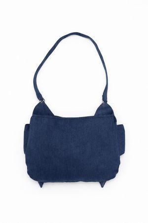 Upcycled Denim Bow-Detail Shoulder Bags   in mixed sizes and colours, Grade A/B.