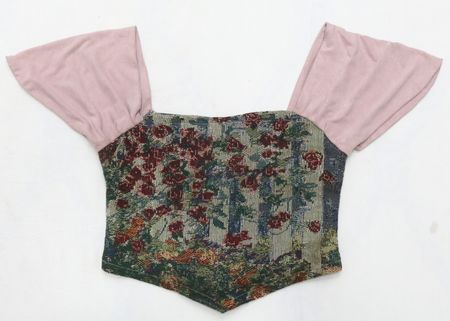  Upcycled Floral Tapestry Corset Tops in mixed sizes and colours, Grade A/B.