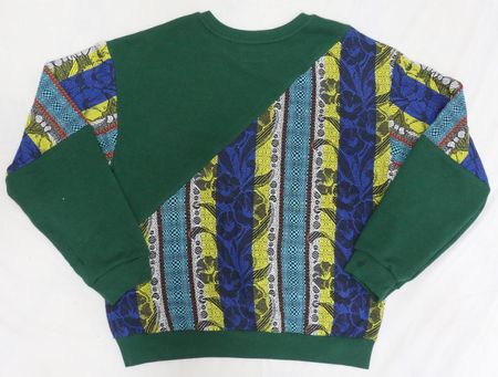 Upcycled African Print Patchwork Crewneck Sweatshirts in mixed sizes and colours. Grade A/B.