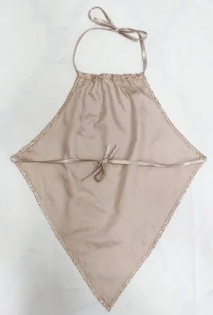 Upcycled Metallic Halter Neck Handkerchief Tops in mixed sizes and colours. Grade A/B.