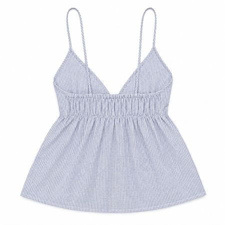 Upcycled Shirred V-Neck Babydoll Camisole Tops  in mixed sizes and colours, Grade A/B.