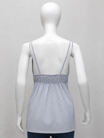 Upcycled Shirred V-Neck Babydoll Camisole Tops  in mixed sizes and colours, Grade A/B.