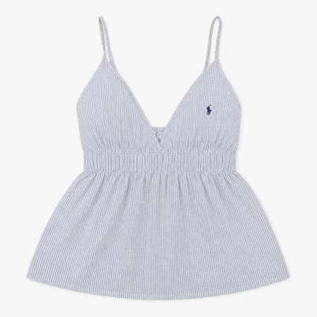 Upcycled Shirred V-Neck Babydoll Camisole Tops  in mixed sizes and colours, Grade A/B.