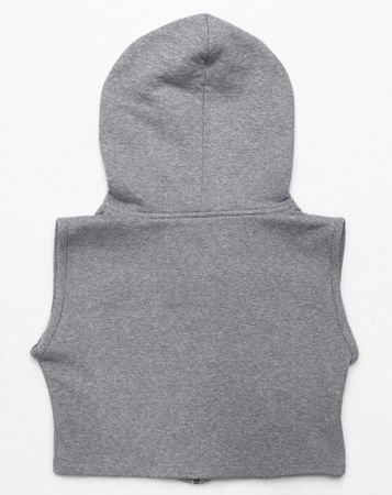 Upcycled Nike Sleeveless Cropped Zip Hoodies in mixed sizes and colours. Grade A/B.