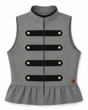 Upcycled Carhartt Military Peplum Vests in mixed sizes and colours, Grade A/B.
