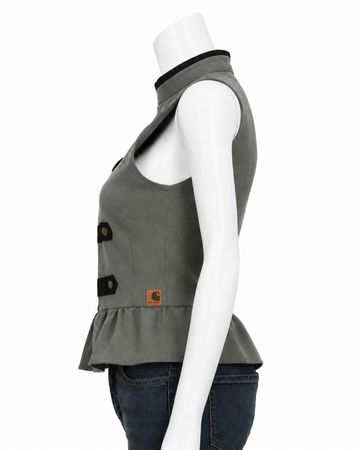 Upcycled Carhartt Military Peplum Vests in mixed sizes and colours, Grade A/B.