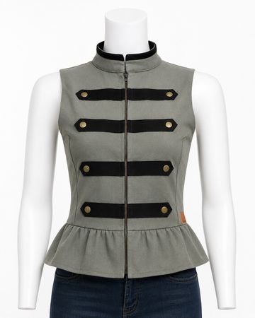 Upcycled Carhartt Military Peplum Vests in mixed sizes and colours, Grade A/B.