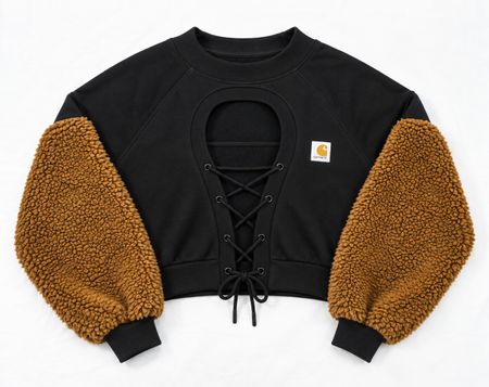 Upcycled Carhartt Cutout Lace-Up Sweatshirts in mixed sizes and colours. Grade A/B.