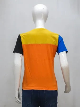 Upcycled Abstract Eye Patchwork T-Shirts in mixed sizes and colours, Grade A/B.