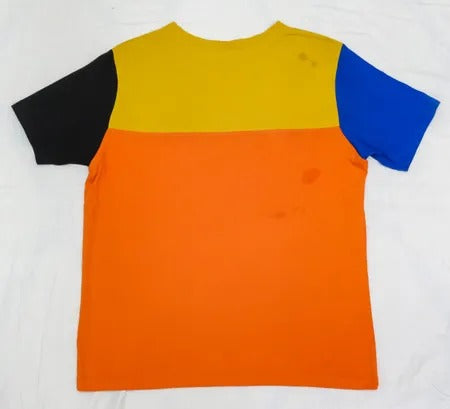 Upcycled Abstract Eye Patchwork T-Shirts in mixed sizes and colours, Grade A/B.