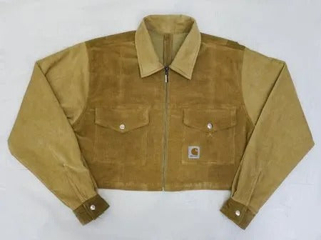 Upcycled Carhartt Corduroy Cropped Jackets in mixed sizes and colours, Grade A/B.