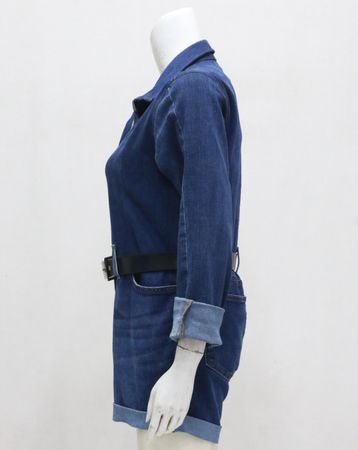 Upcycled Denim Belted Rompers  in mixed sizes and colours, Grade A/B.