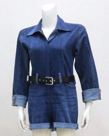 Upcycled Denim Belted Rompers  in mixed sizes and colours, Grade A/B.