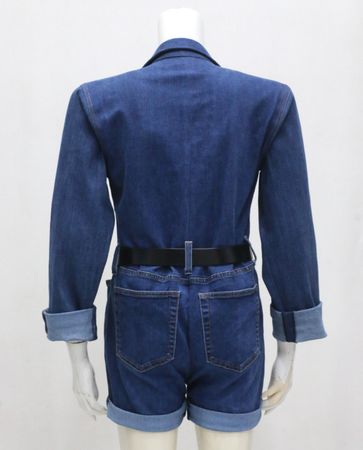 Upcycled Denim Belted Rompers  in mixed sizes and colours, Grade A/B.
