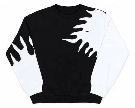 Upcycled Nike Flame Panel Crewneck Sweatshirts in mix sizes and colours,Grade A/B.