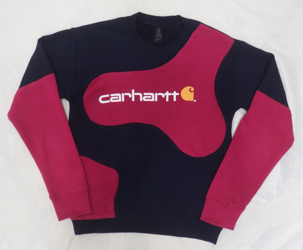 Upycled Carhartt Wave Panel Crewneck Sweatshirts in mixed sizes and colours, Grade A/B.