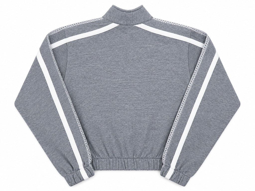 Upcycled Ruffle-Front Cropped Track Jackets  in mixed sizes and colours, Grade A/B.