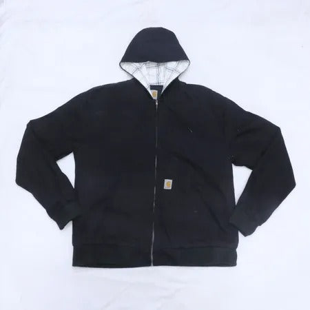 Upcycled Carhartt Black Hooded Workwear Jackets in mixed sizes and colours. Grade A/B.