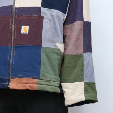 Upcycled Carhartt Multicolour Patchwork Workwear Jackets in mixed sizes and colours, Grade A/B.