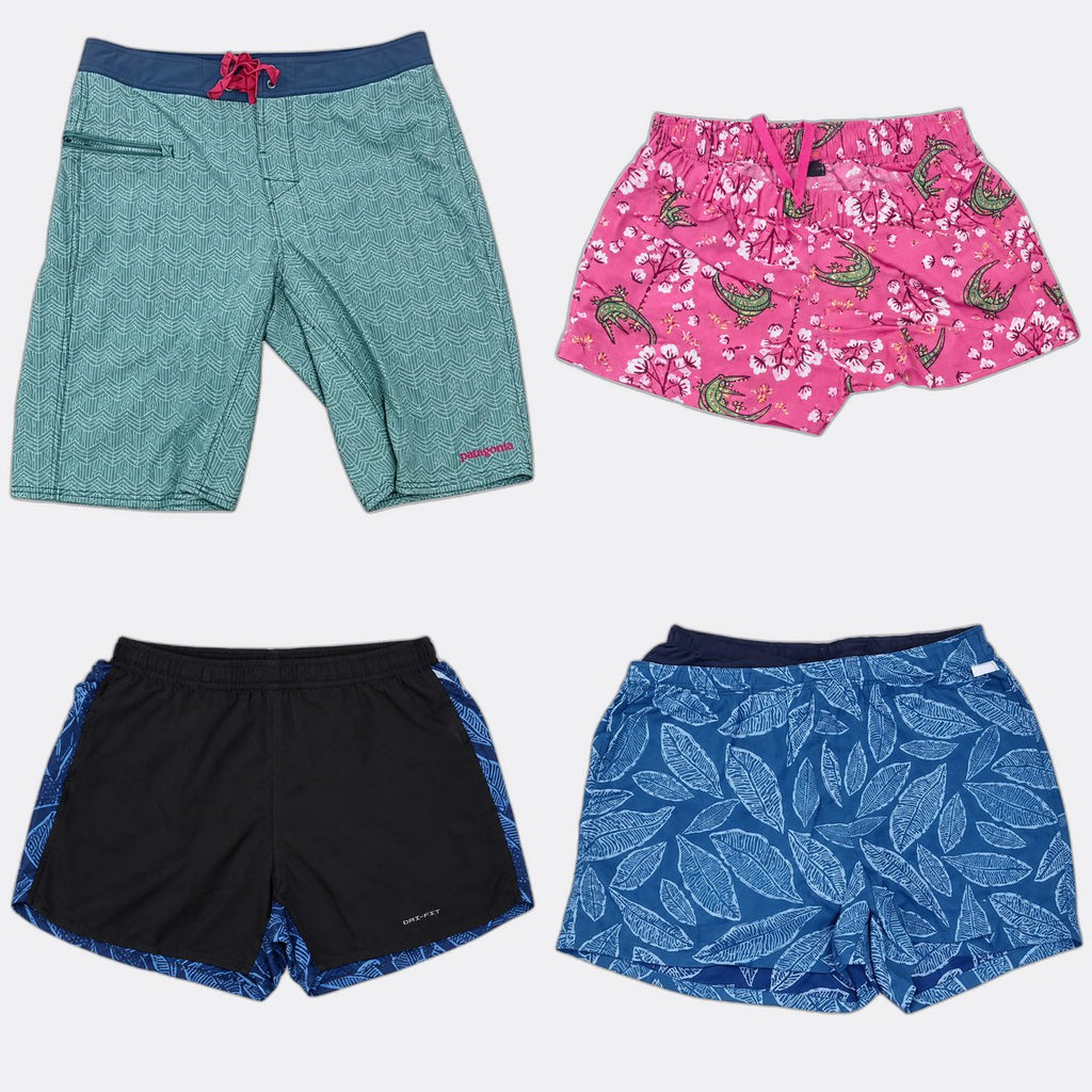 Vintage Patagonia Shorts And T-Shirts in mixed sizes and colours, Grade A/B/C.
