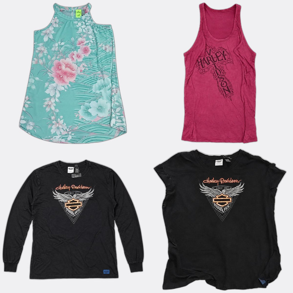 Vintage Harley Baby Tees Bundle in mixed sizes and colours. Grade A/B/C.