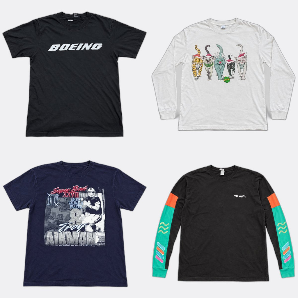 Vintage Single Stitch T-Shirts Bundle in mixed sizes and colours. Grade B/C. 