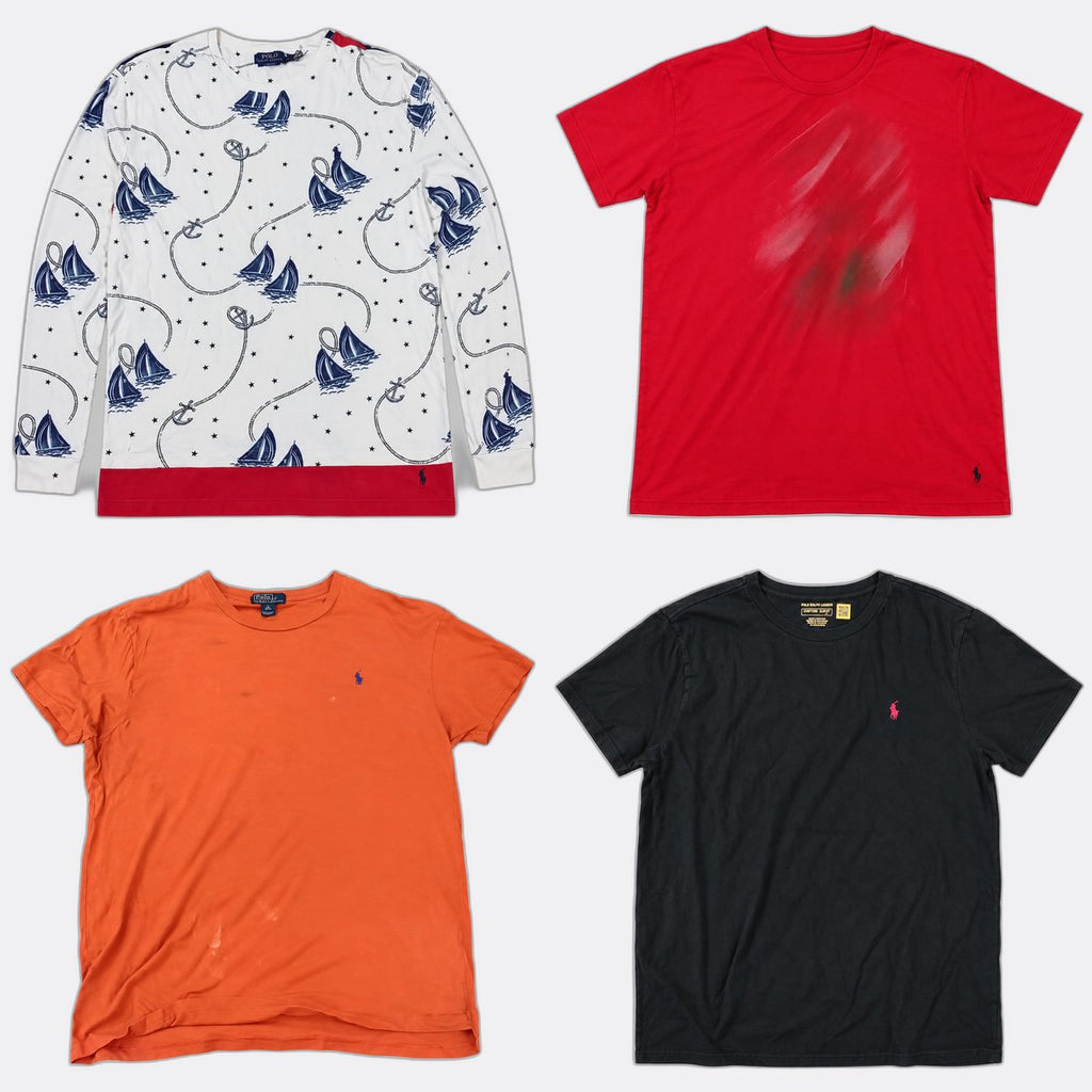 Vintage Polo T-Shirts Bundle in mixed sizes and colours. Grade B/C.