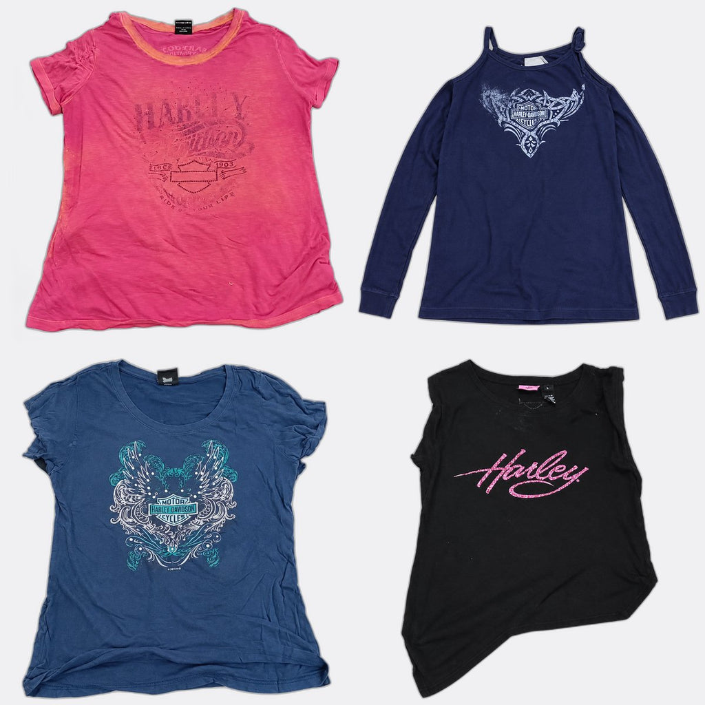 Vintage Harley Baby Tees in mixed sizes and colours. Grade A/B/C.