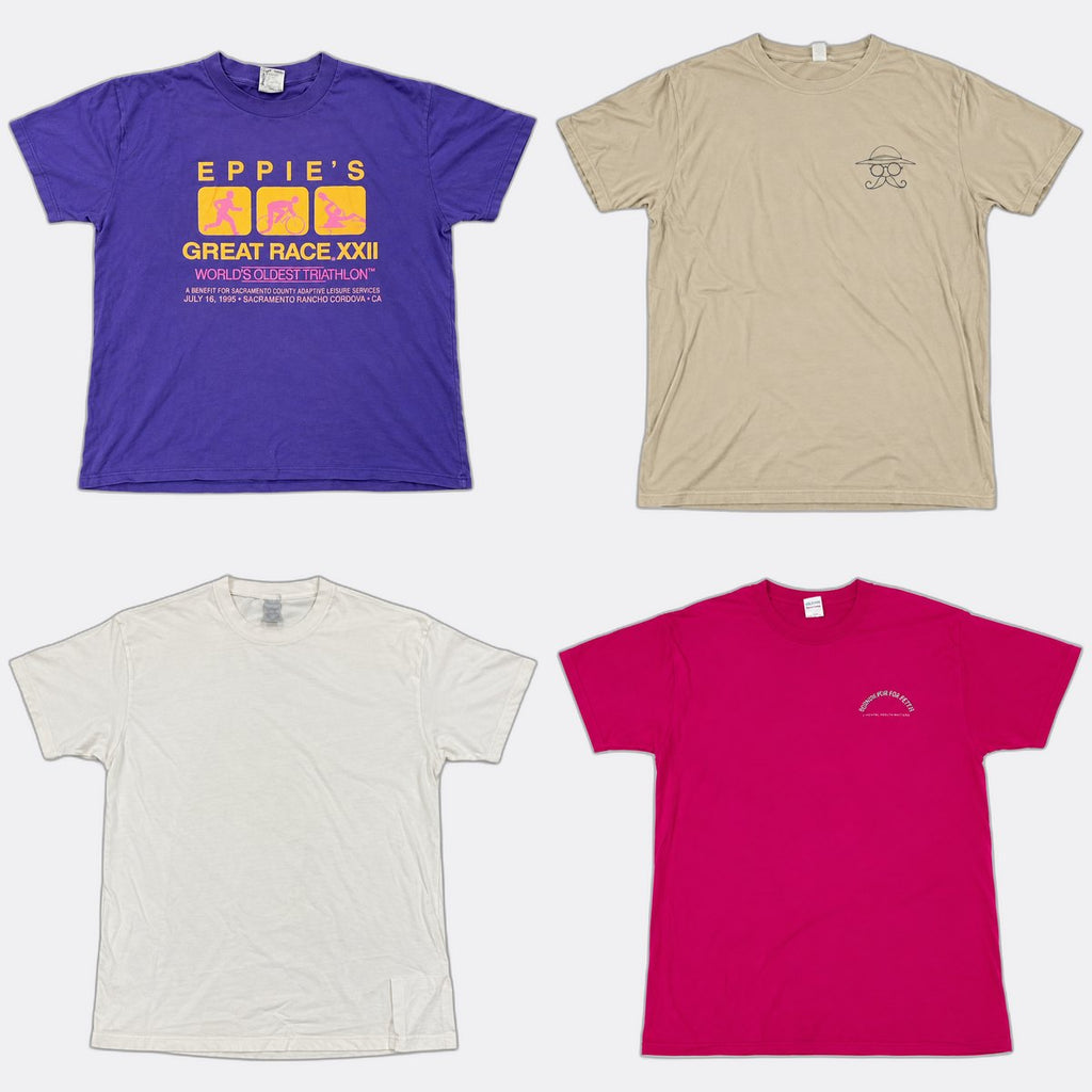 Vintage Single Stitch T-Shirts in mixed sizes and colours. Grade B/C. 