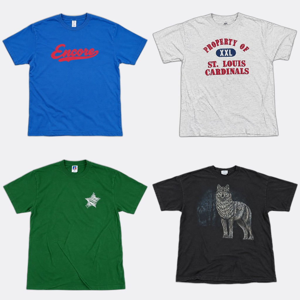 Vintage Single Stitch T-Shirts bundle in mixed sizes and colours. Grade B/C. 
