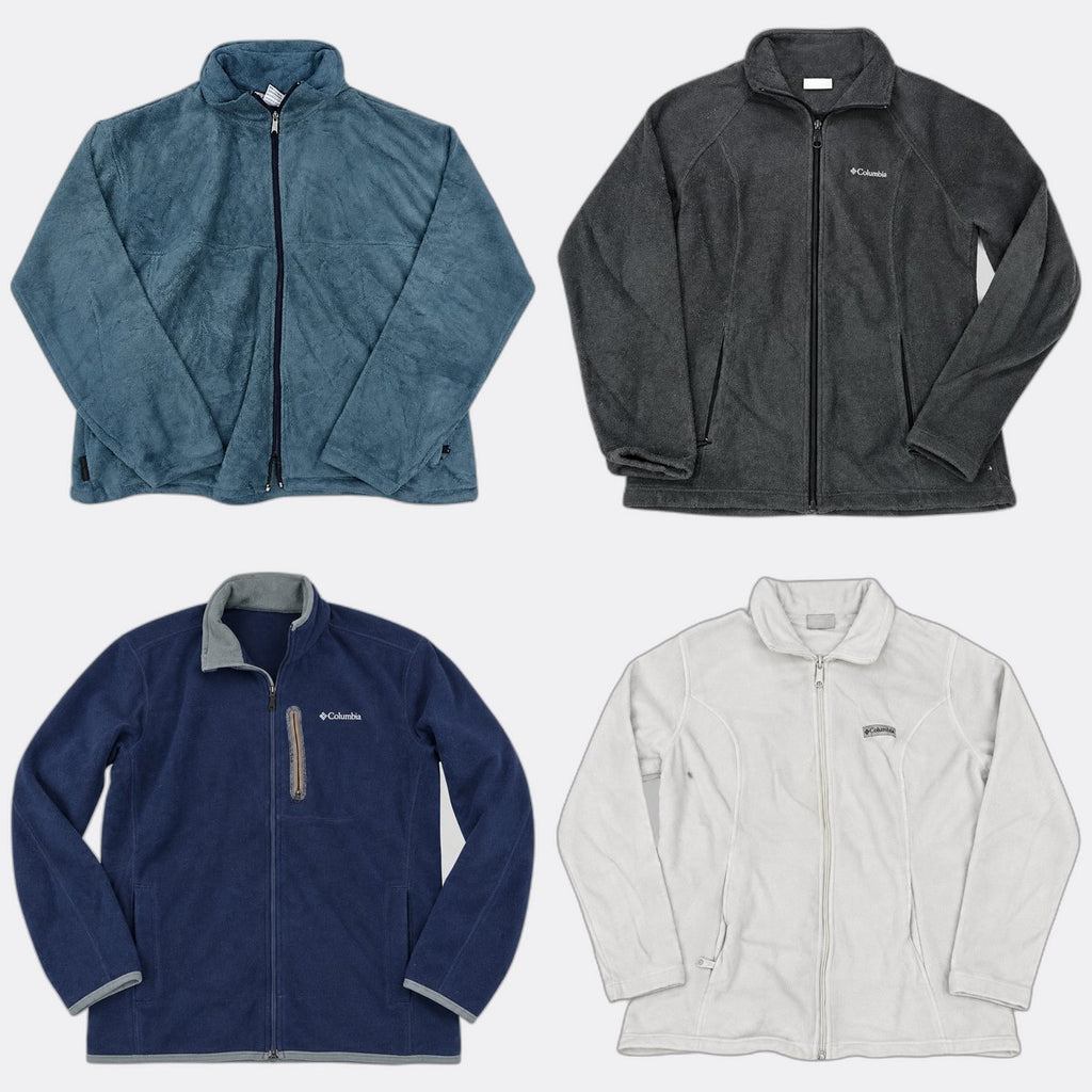 Vintage Columbia Fleece Jackets Bundle in mixed sizes and colours. Grade A/B/C. 