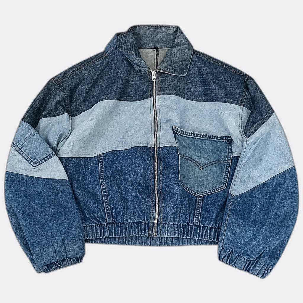 Upcycled Levi's Cropped Denim Jackets Bundle in mixed sizes and colours. Grade A/B/C. 