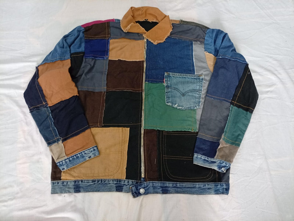Upcycled Levi's Mixed Style Denim Jackets Bundle in mixed sizes and colours. Grade A/B/C. 