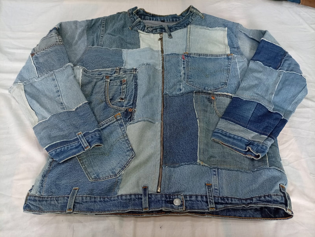 Upcycled Levi's Mixed Style Denim Jackets Bundle in mixed sizes and colours. Grade A/B/C. 