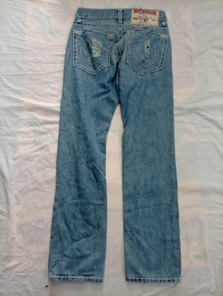 Vintage True Religion Men Jeans Bundle in mixed sizes and colours. Grade B/C.