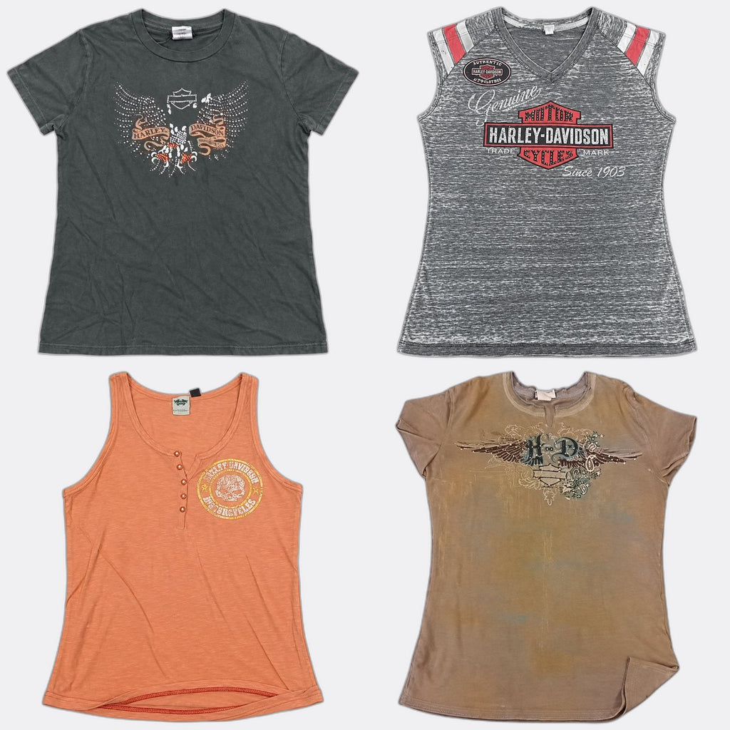 Vintage Harley Baby Tees Bundle in mixed sizes and colours. Grade A/B/C.
