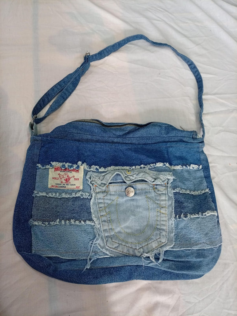 Upcycled True Religion Bags Bundle in mixed sizes and colours. Grade A/B/C.