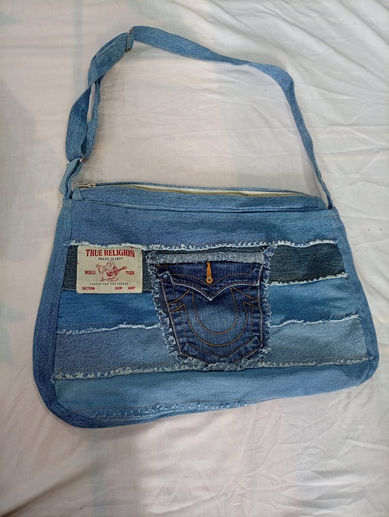 Upcycled True Religion Bags Bundle in mixed sizes and colours. Grade A/B/C.
