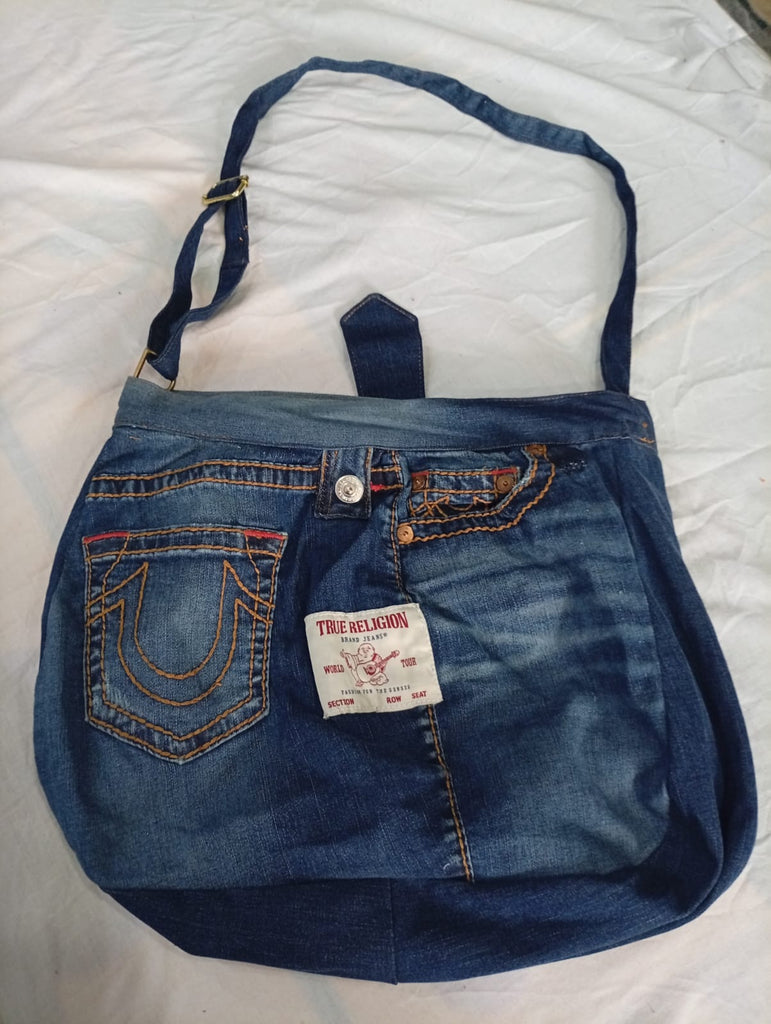 Upcycled True Religion Bags Bundle in mixed sizes and colours. Grade A/B/C.