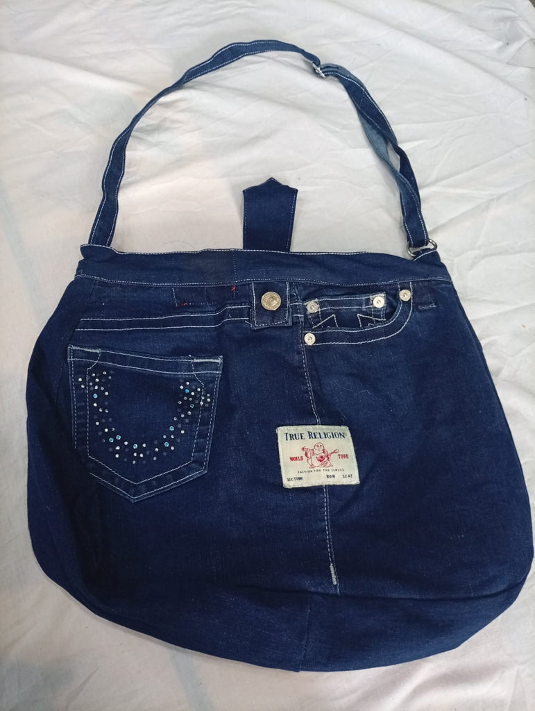 Upcycled True Religion Bags Bundle in mixed sizes and colours. Grade A/B/C.