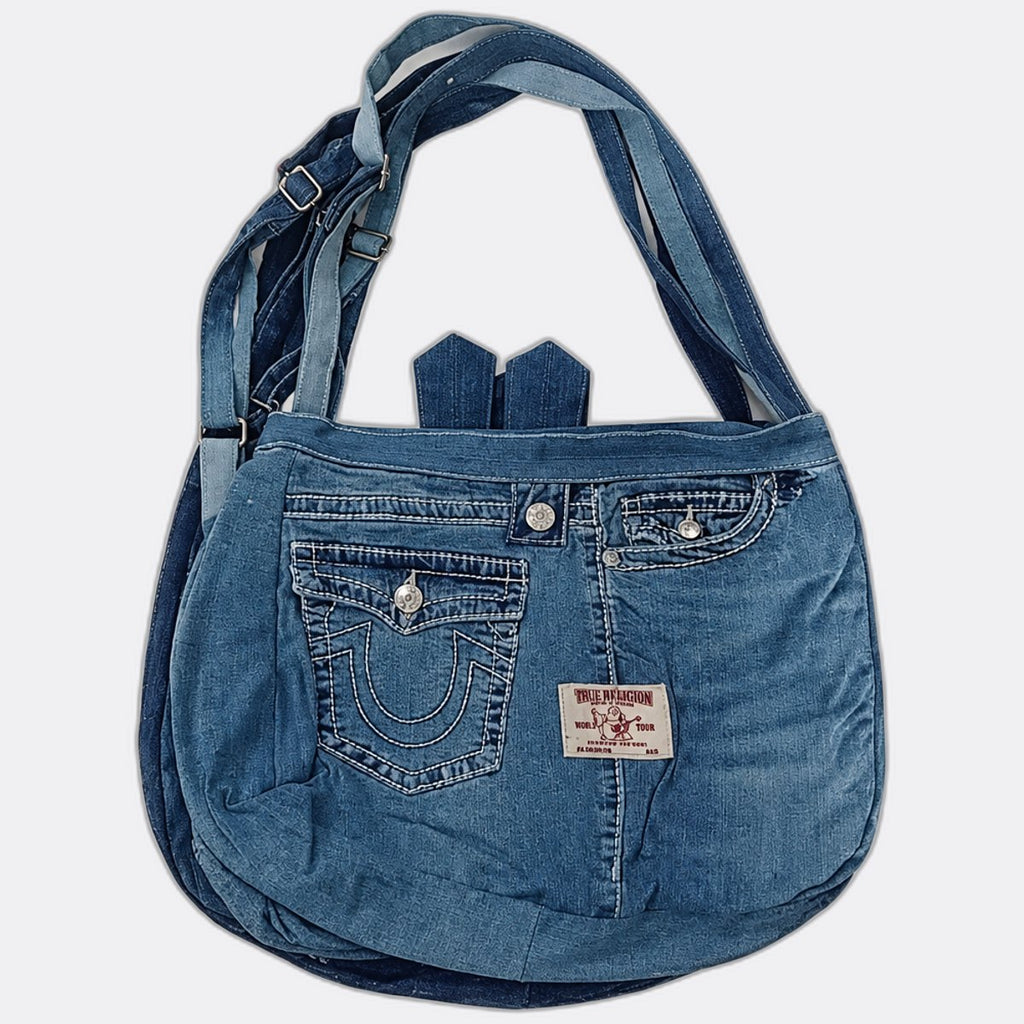 Upcycled True Religion Bags Bundle in mixed sizes and colours. Grade A/B/C. 