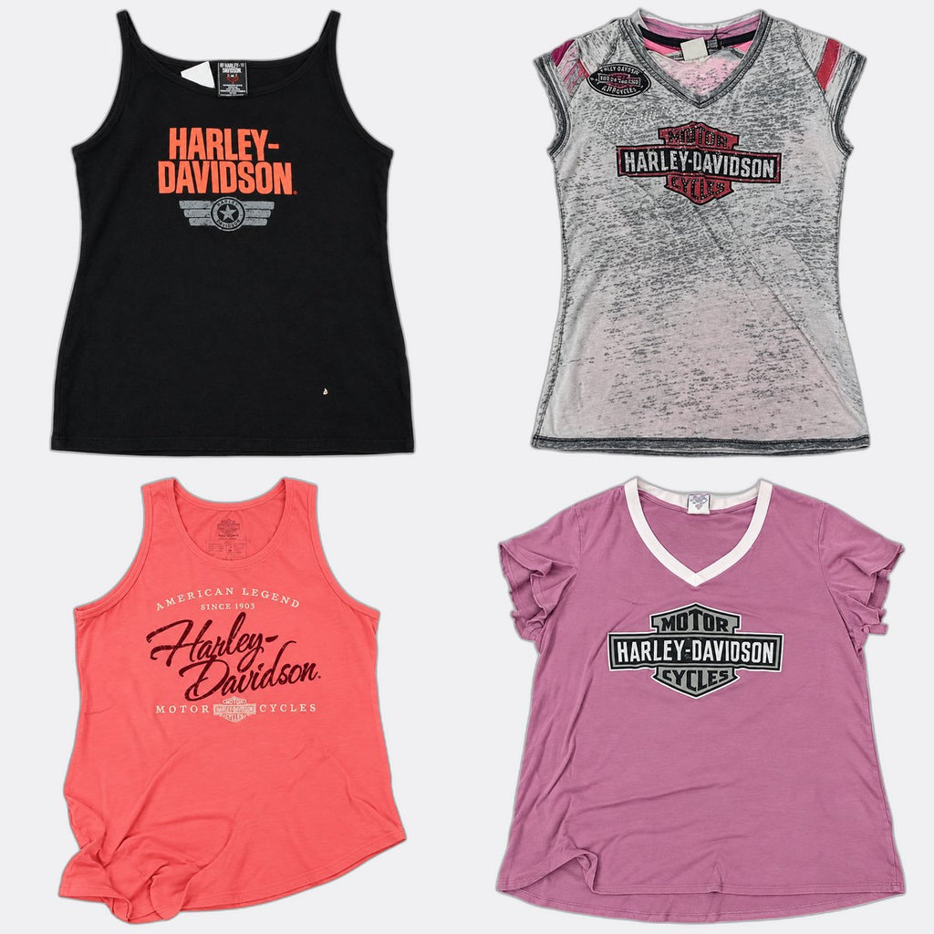 Vintage Harley Baby Tees Bundle in mixed sizes and colours. Grade A/B/C.