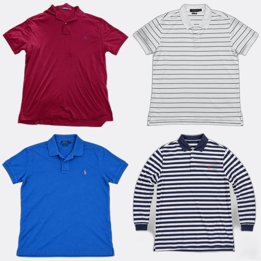 Vintage Polo T-Shirts Bundle in mixed sizes and colours. Grade A/B/C. 