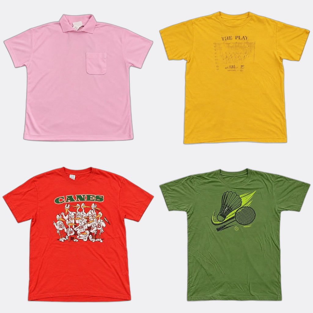 Vintage Single Stitch T-Shirts Bundle in mixed sizes and colours. Grade A/B/C. 