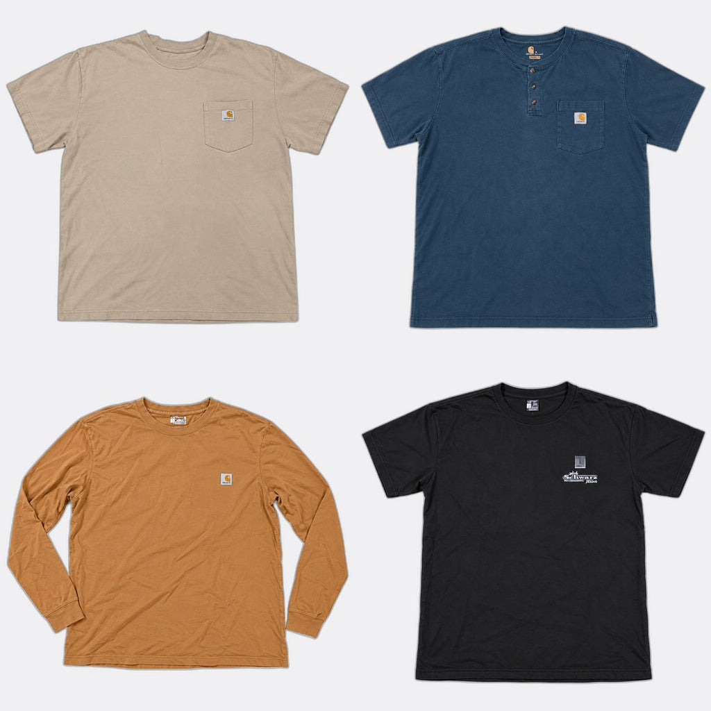 Vintage Carhartt T-Shirts Bundle in mixed sizes and colours. Grade B/C.