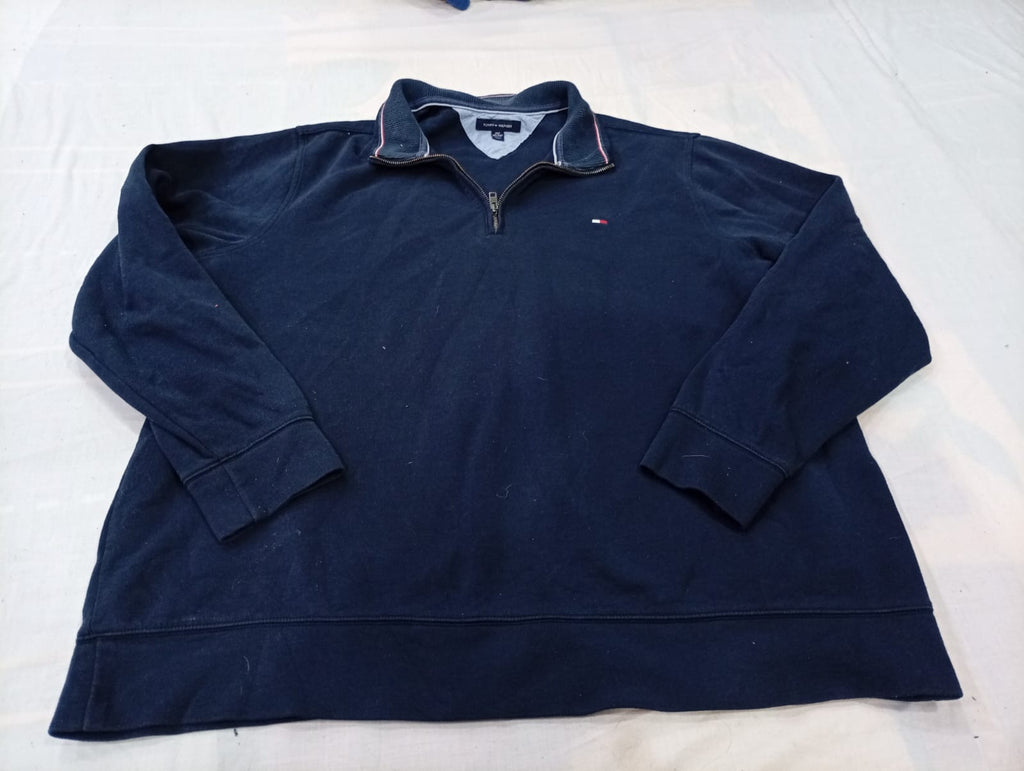 Vintage Polo and Tommy Hilfiger Quarter-Zip Sweaters Bundle in mixed sizes and colours. Grade B/C.